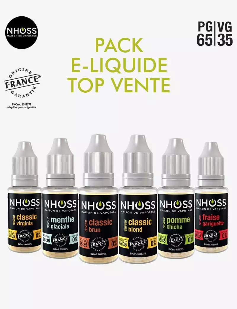 Pack meilleur e liquide Nhoss Pack meilleur e liquide Nhoss