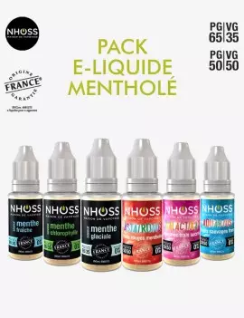 Pack e liquide menthe Nhoss