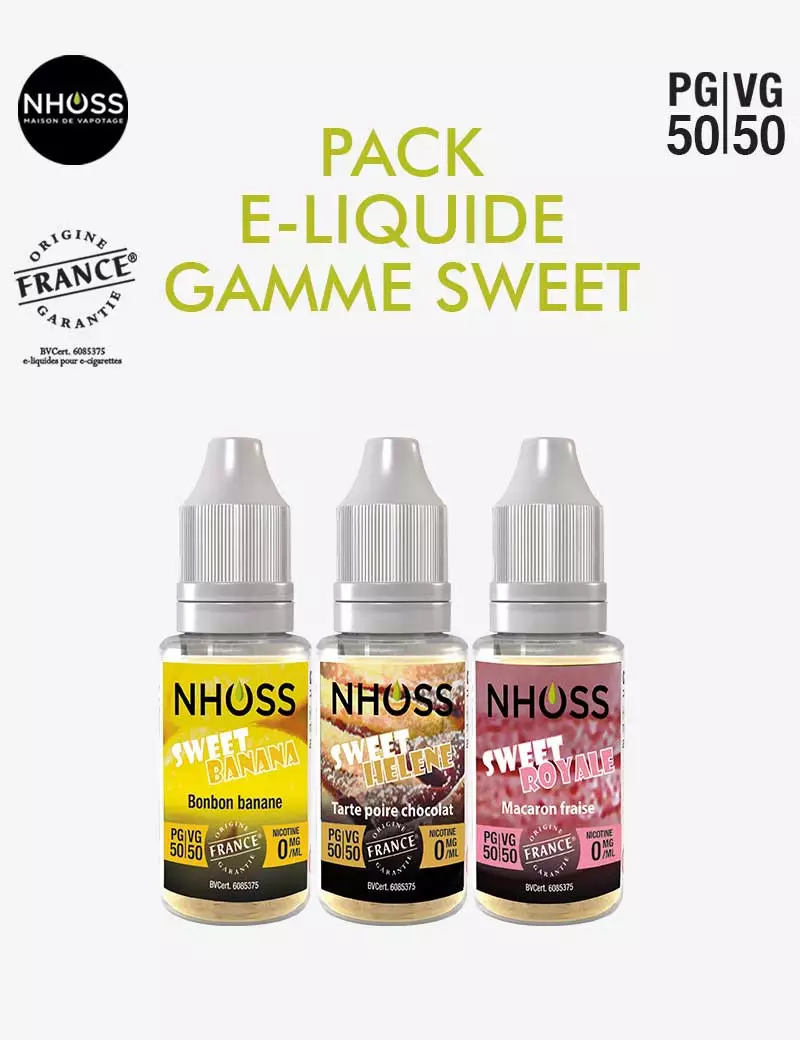 Pack e liquides gourmands Sweet Nhoss