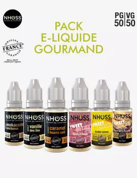 Pack e liquide gourmand Nhoss