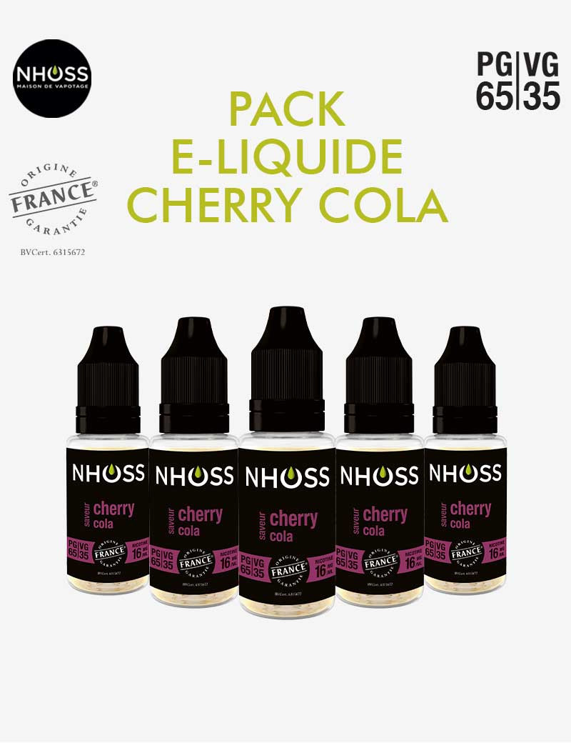 Pack e liquides Cherry Cola Nhoss Pack e liquides Cherry Cola Nhoss