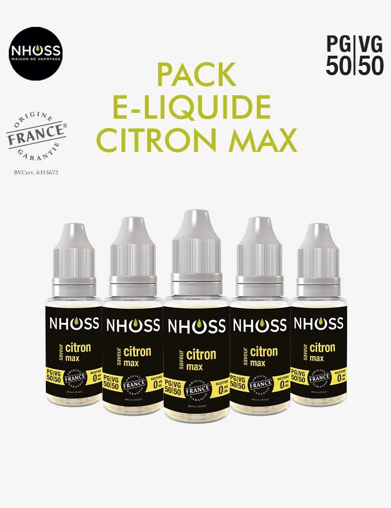 Pack e liquides fruité Citron Max Nhoss Pack e liquides fruité Citron Max Nhoss