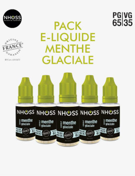 Pack e liquides mentholé Menthe Glaciale Nhoss
