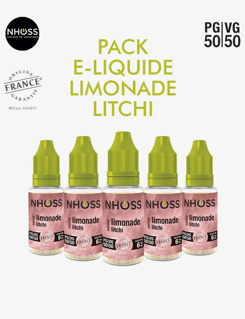 Pack e-liquides Limonade Litchi Nhoss Pack e-liquides Limonade Litchi Nhoss