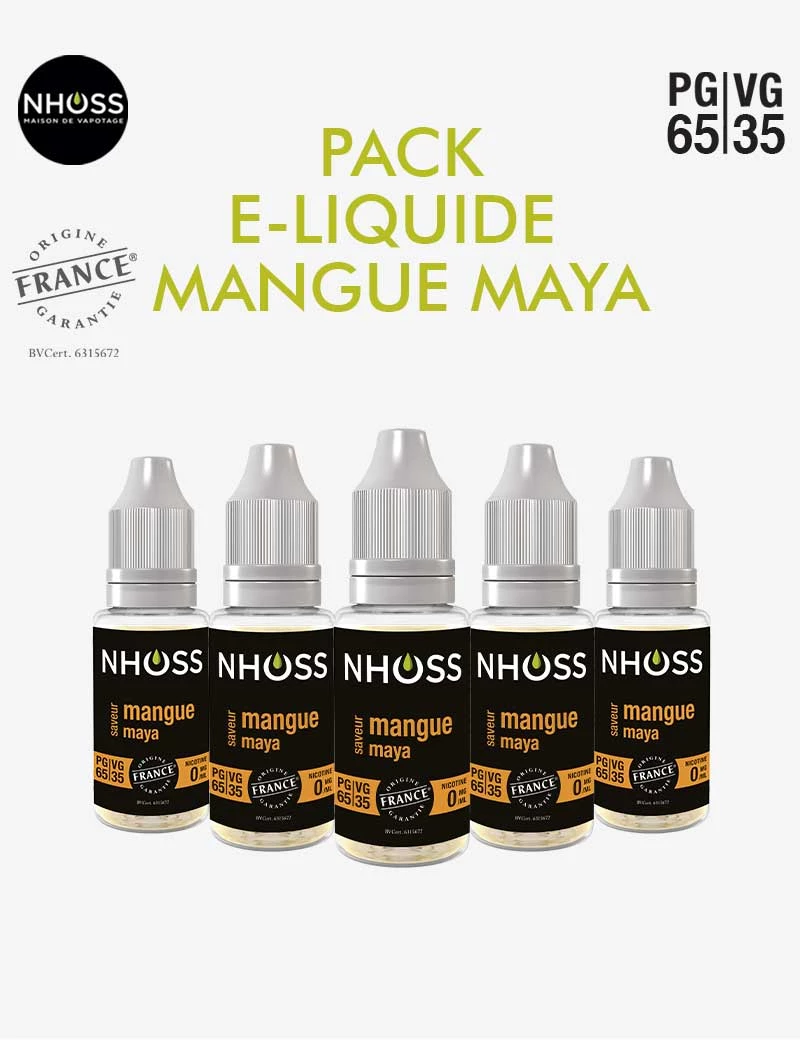 Pack e liquide mangue maya Nhoss Pack e liquide mangue maya Nhoss