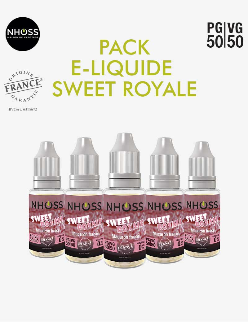 Pack e liquides gourmand Sweet Royale Nhoss