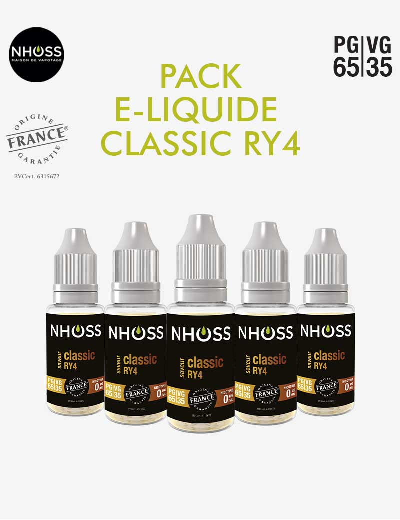 Pack e liquides Classic RY4 Nhoss Pack e liquides Classic RY4 Nhoss