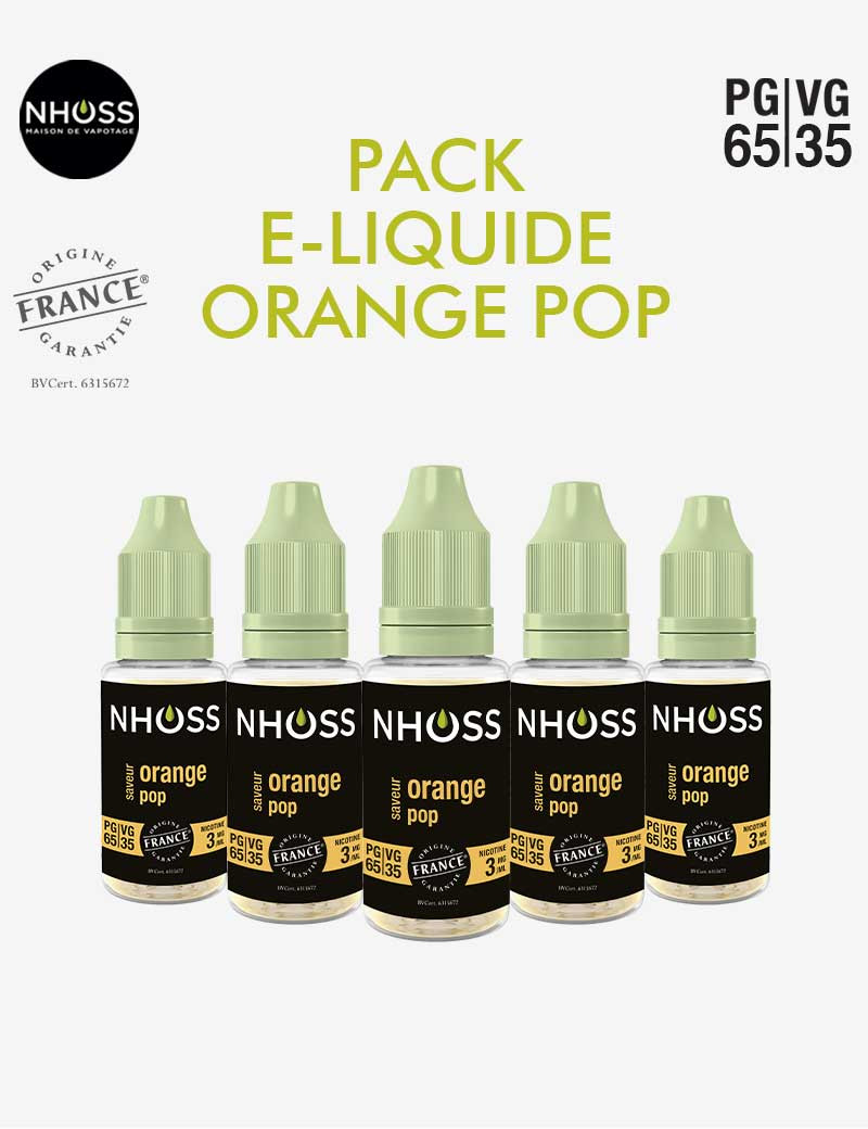 Pack e liquides gourmand Orange Pop Nhoss