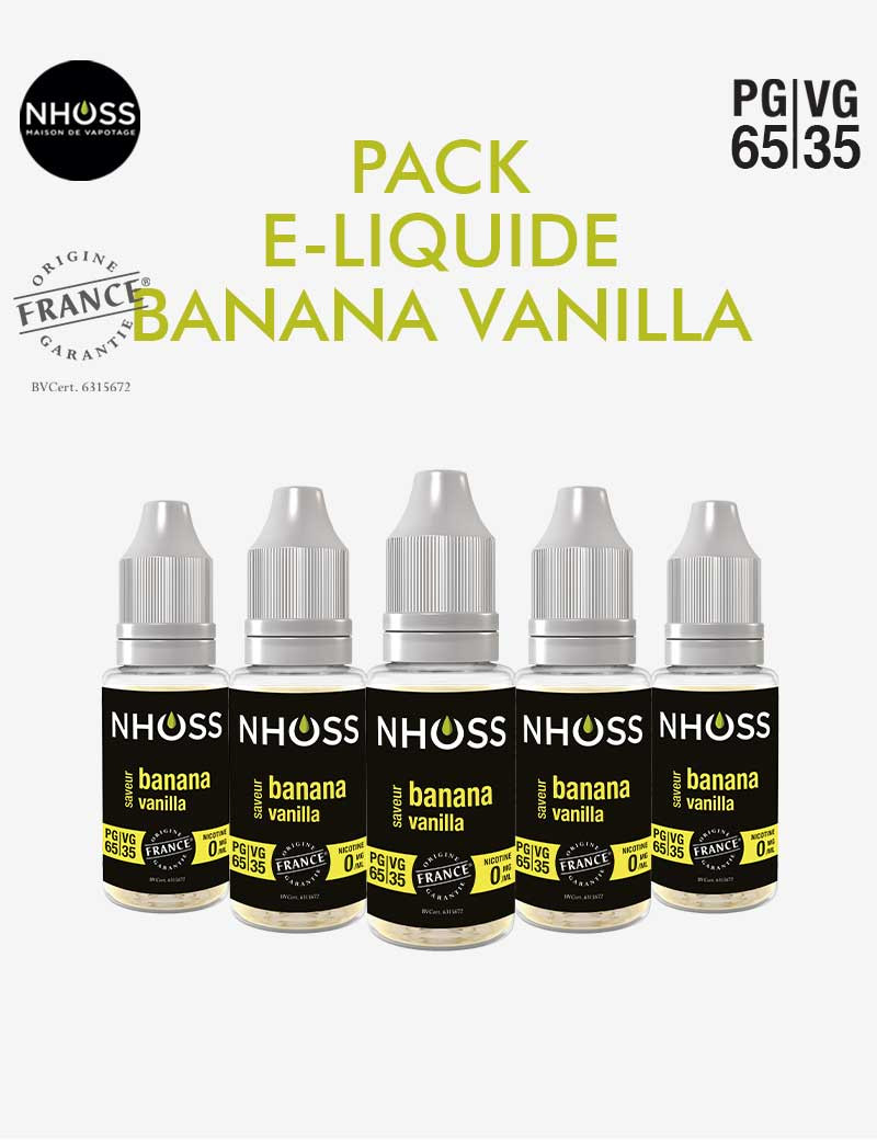 Pack e liquide Banana Vanilla Nhoss