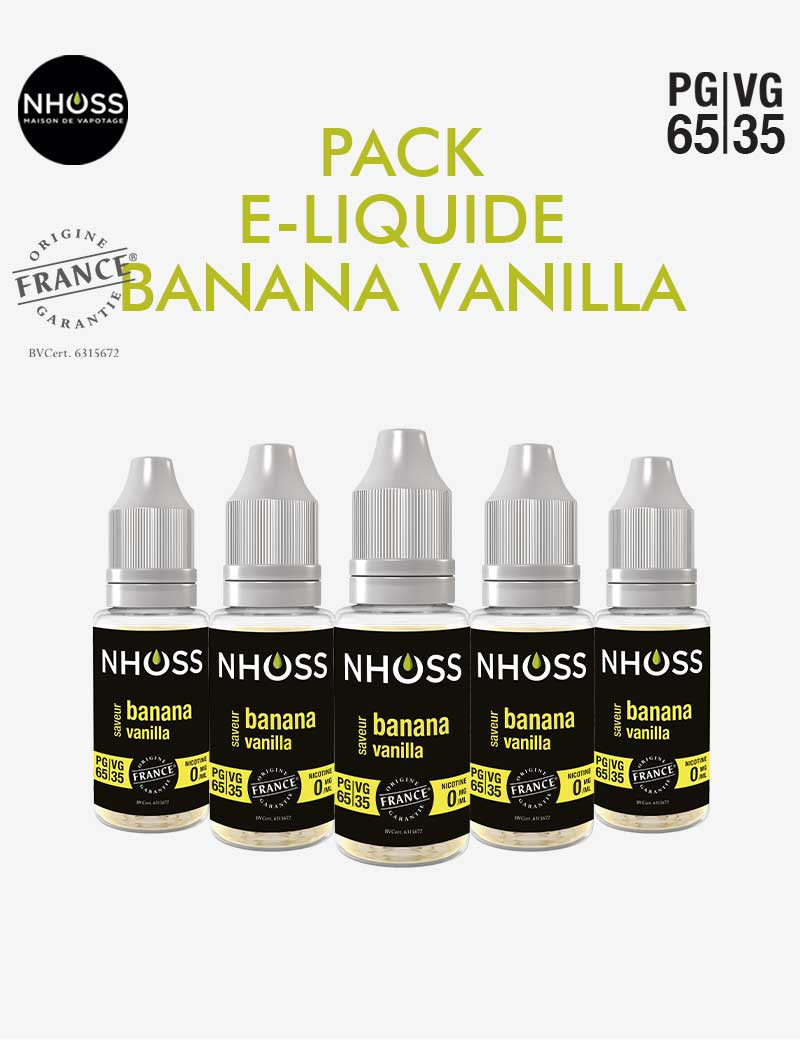 Pack e liquide Banana Vanilla Nhoss Pack e liquide Banana Vanilla Nhoss
