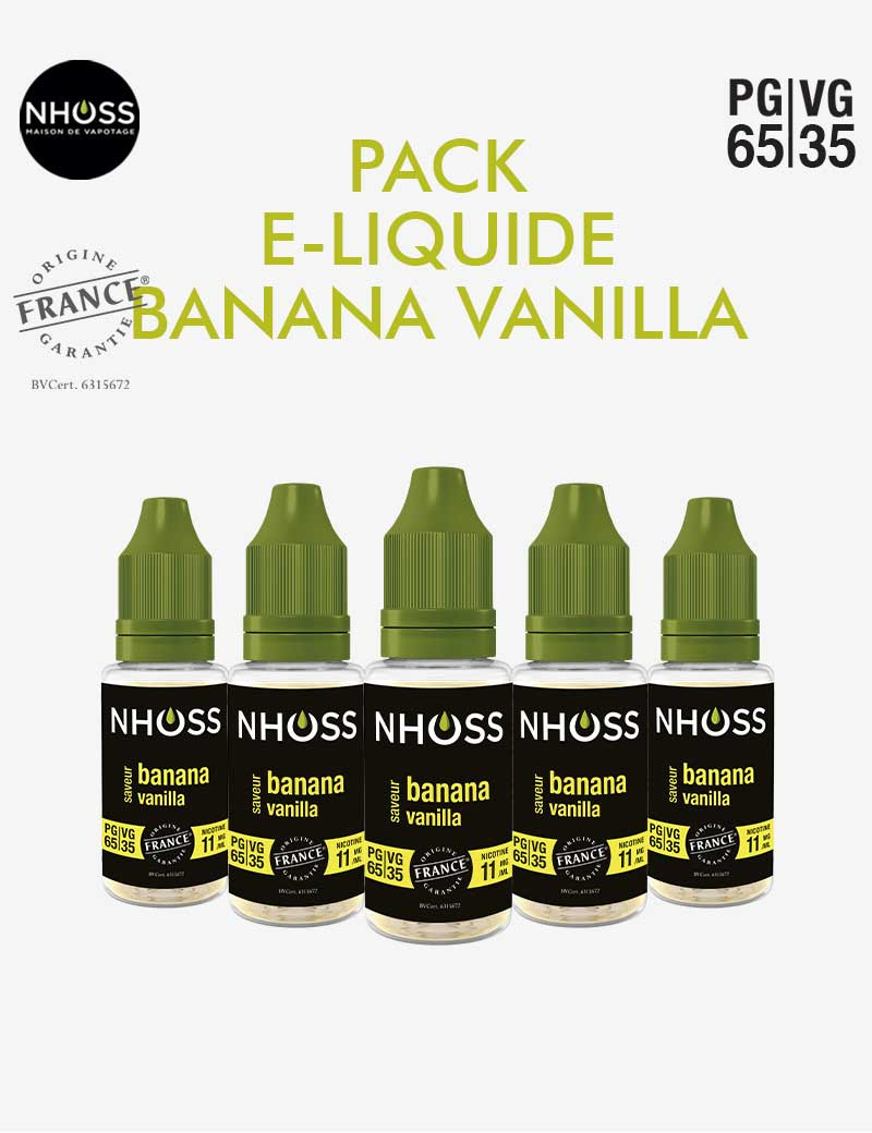 Pack e liquide Banana Vanilla Nhoss Pack e liquide Banana Vanilla Nhoss