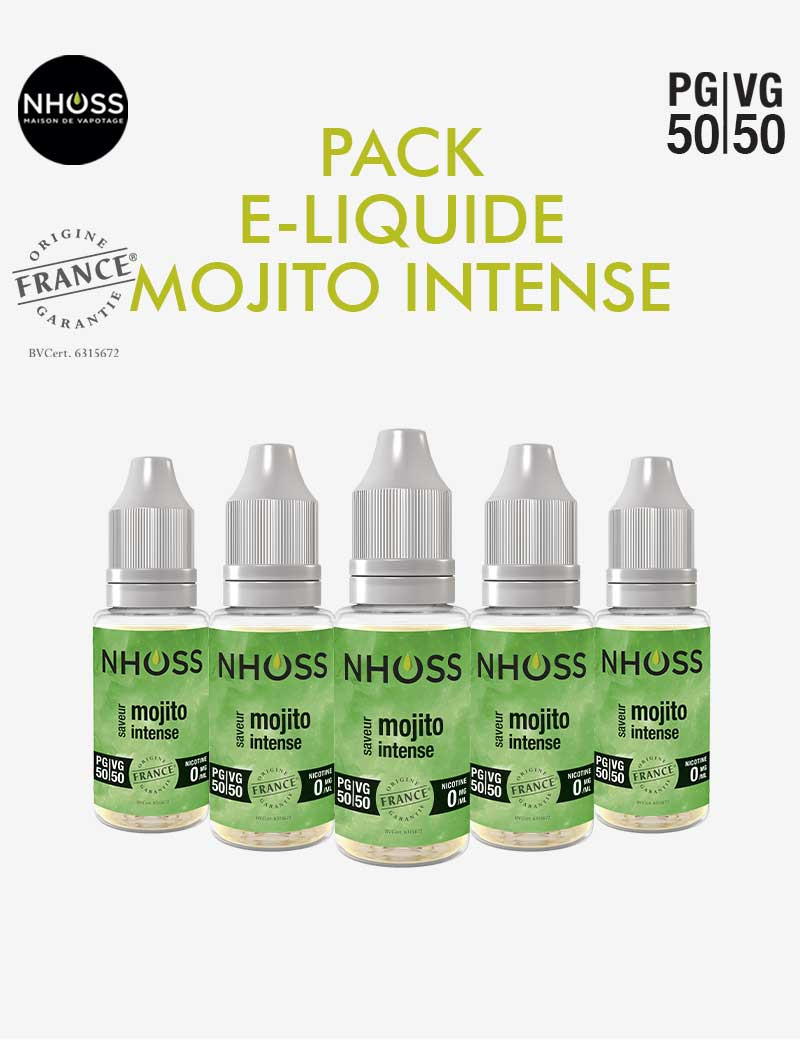Pack e liquides Mojito Nhoss Pack e liquides Mojito Nhoss