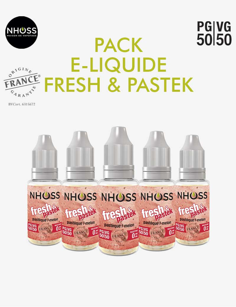 Pack e liquides frais Fresh & Pastek Nhoss Pack e liquides frais Fresh & Pastek Nhoss