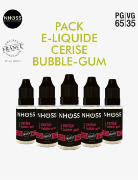 Pack e liquide Cerise Bubble gum Nhoss