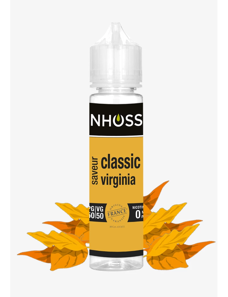 E-liquide CLASSIC VIRGINIA pour cigarette électronique à 14,90€ les 50 ml  Teneur en nicotine 0 mg/ml