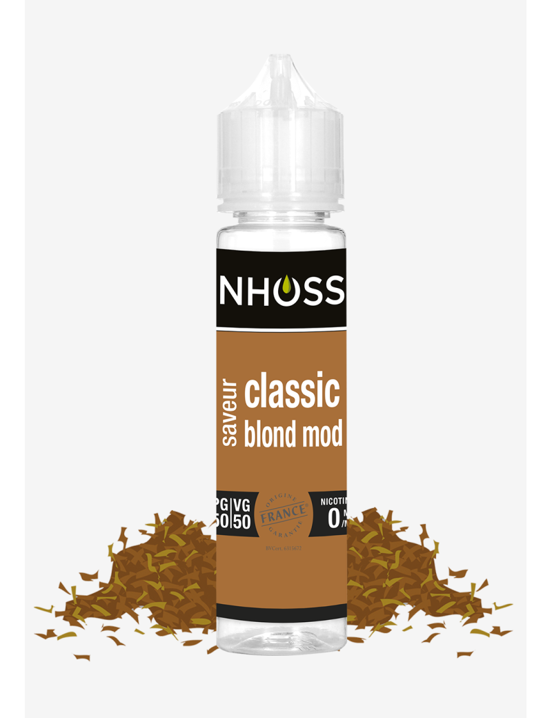 E-liquide CLASSIC BLOND pour cigarette électronique Teneur en nicotine 0  mg/ml