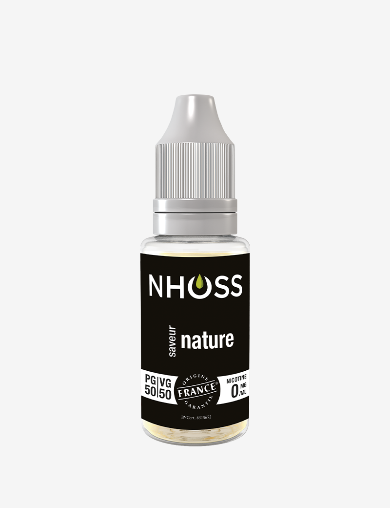 E-liquide NATURE pour cigarette électronique Teneur en nicotine 0 mg/ml