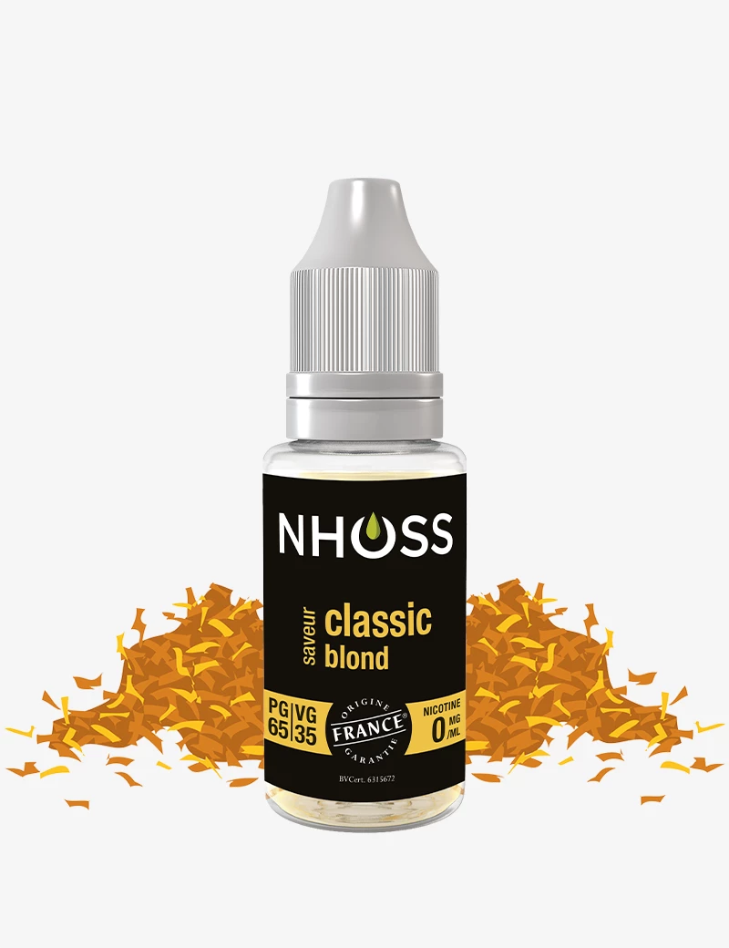 E-liquide CLASSIC BLOND pour cigarette électronique Teneur en nicotine 0  mg/ml