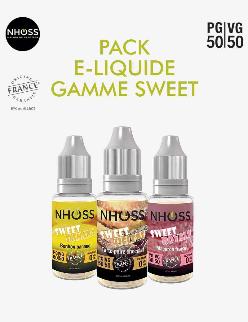 Pack e liquides gourmands Sweet Nhoss Pack e liquides gourmands Sweet Nhoss
