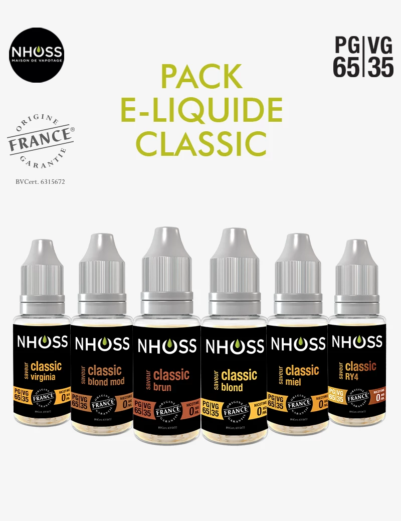 pack e-liquide classique