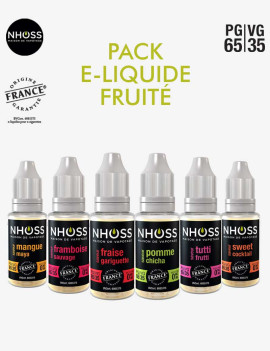 pack e-liquide fruité Nhoss