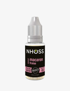 E-liquide Macaron fraise pour cigarette électronique