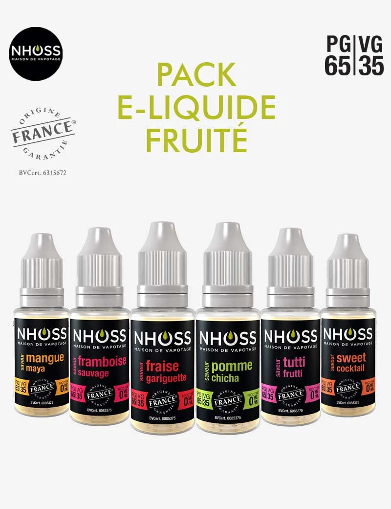 pack e-liquide fruité