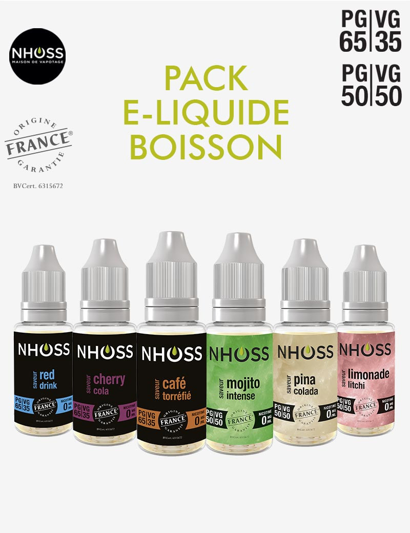 Pack E-liquide Boisson Nhoss Pack E-liquide Boisson Nhoss