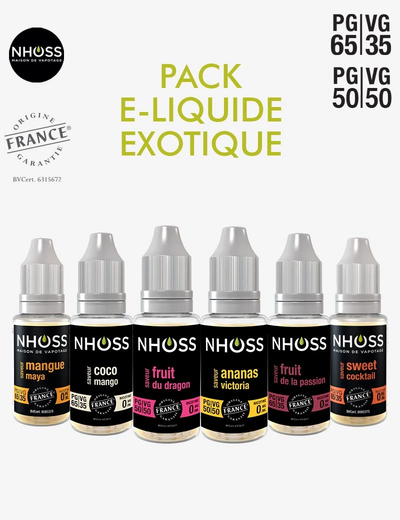 pack e-liquide exotique