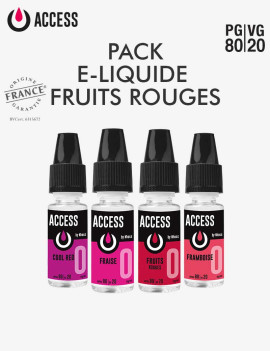 Pack e liquides fruits rouges access