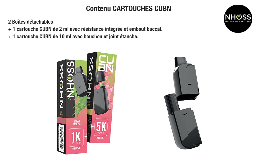 Contenu cartouches CUBN
