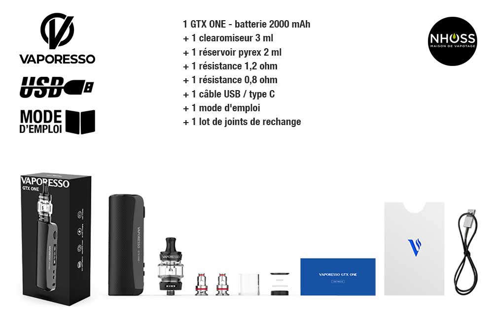 contenu GTX ONE VAPORESSO