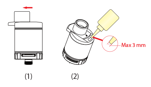 nhoss pulsar remplissage de e-liquide