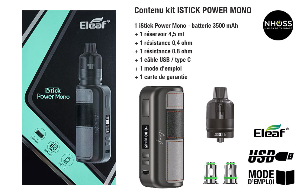 contenu ISTICK POWER MONO ELEAF