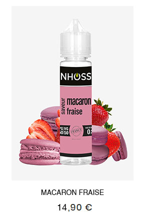 e liquide macaron fraise 50ML