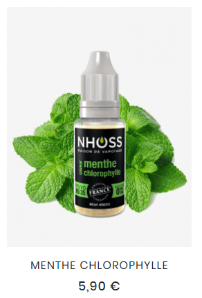 e liquide menthe chlorophylle