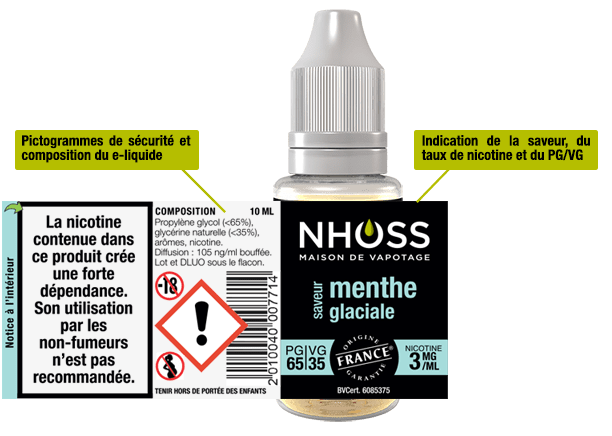taux de nicotine profil fumeur taux pgvg flacon e-liquide