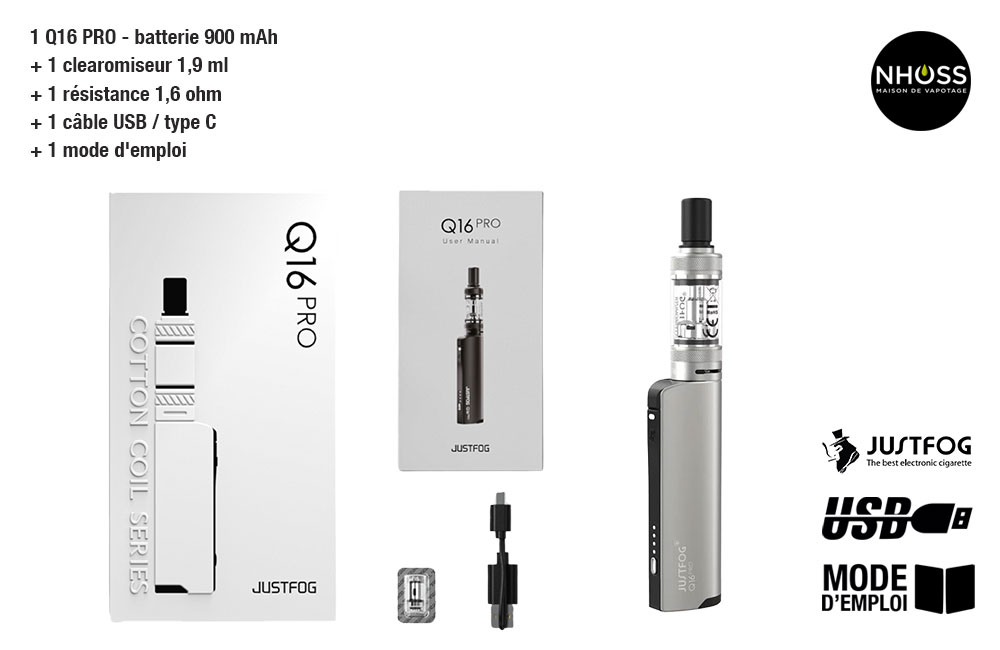 contenu Kit Q16 PRO JustFog