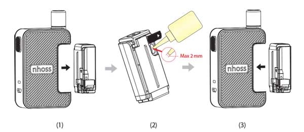 vapoteuse grafik remplissage e-liquide