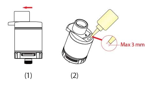 nhoss apollo remplissage de e-liquide