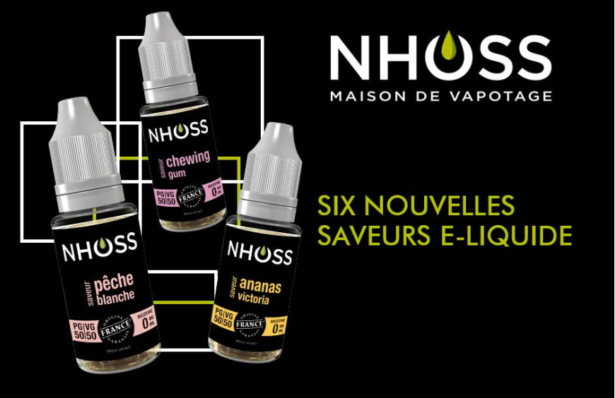 Six nouvelles saveurs e-liquide