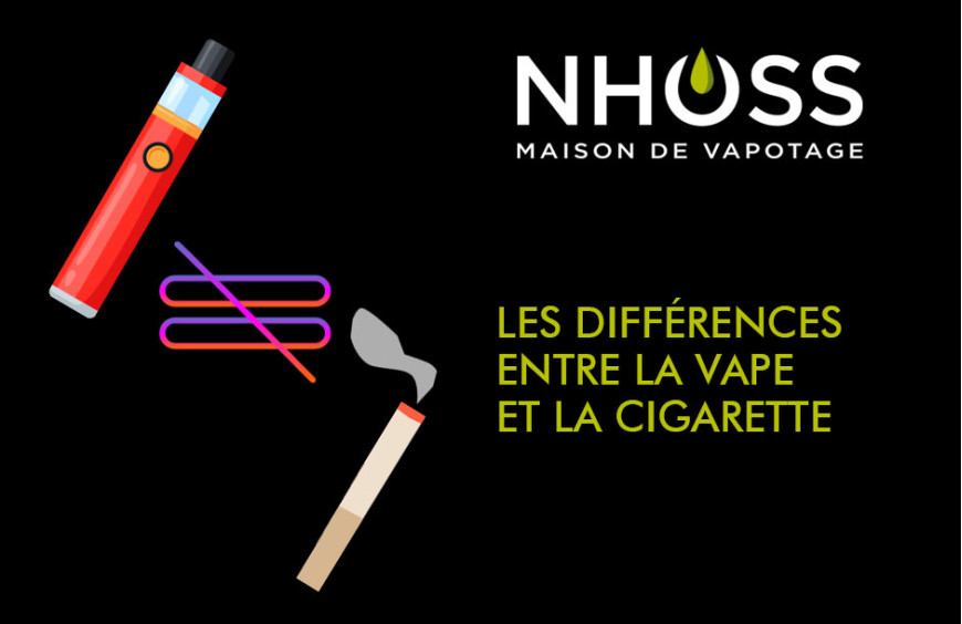 Les différences entre la vape et la cigarette